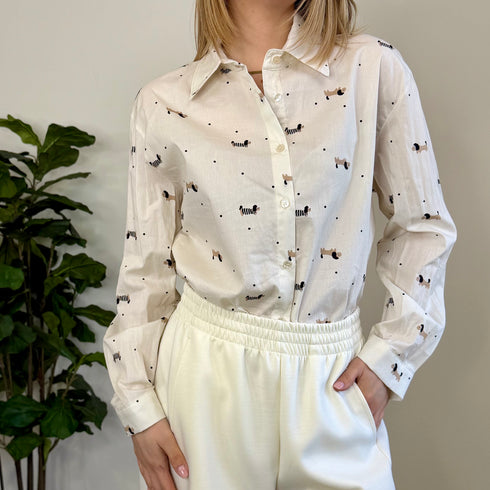 Camicia con stampa bassotti