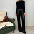 Pantalone paillettes nero