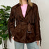 Giacca in suede con frange