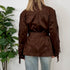 Giacca in suede con frange