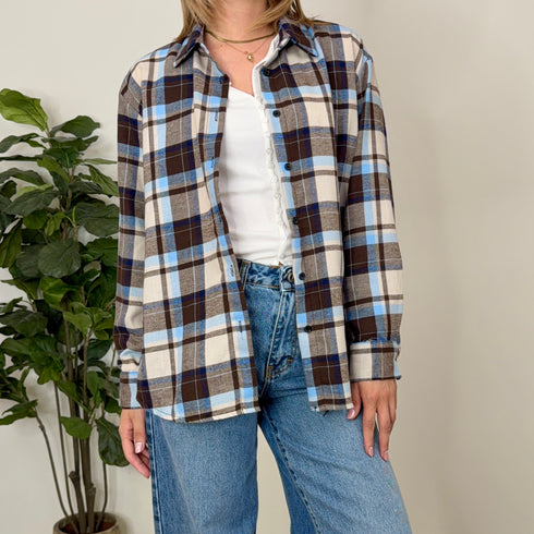 CAMICIA CHECK AZZURRA