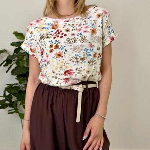 T-shirt in fantasia floreale