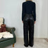 Pantalone paillettes nero