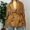 Giacca in suede con frange