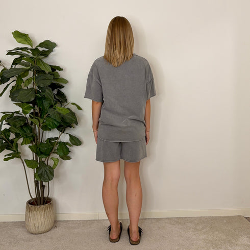 Coordinato in cotone slavato