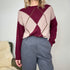 Maglione cashmere blend a rombi