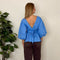 Camicia a righe con maniche a sbuffo