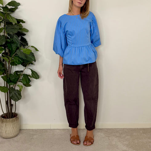 Jeans regular mom fit BROWN