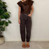 Jeans regular mom fit BROWN