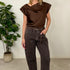 Jeans regular mom fit BROWN