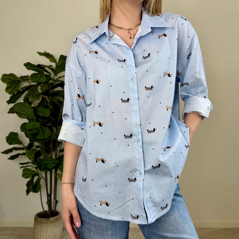 Camicia con stampa bassotti