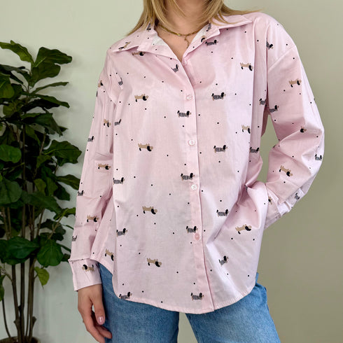 Camicia con stampa bassotti