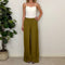 Wide leg crepe pants