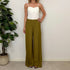 Wide leg crepe pants