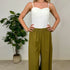 Wide leg crepe pants