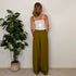 Wide leg crepe pants