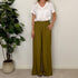Wide leg crepe pants