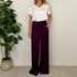 Wide leg crepe pants