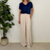 Wide leg crepe pants