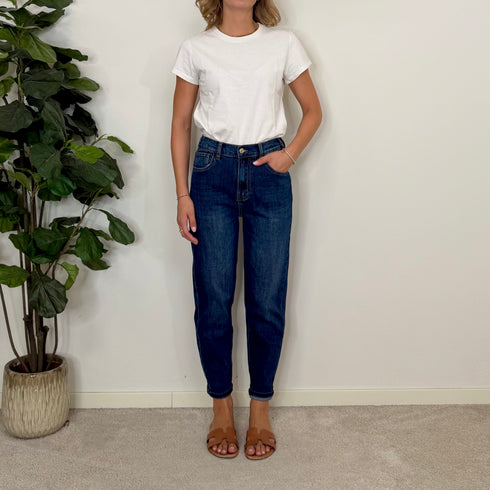 Jeans Mom Fit con elastico