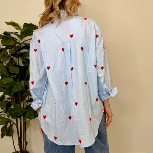 Camicia Cuori ricamati