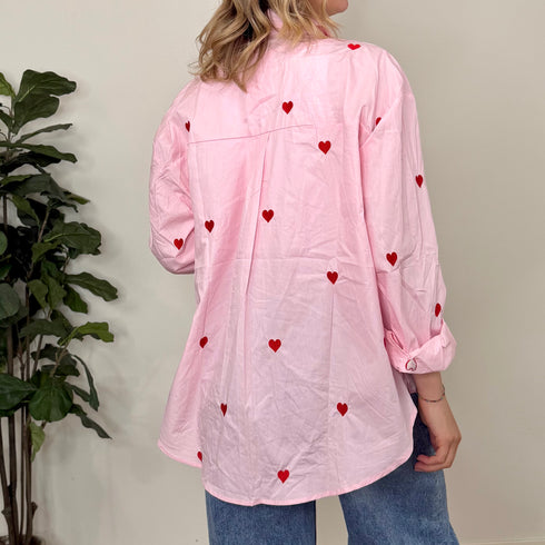 Camicia Cuori ricamati