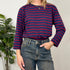 T-shirt a maniche lunghe a righe