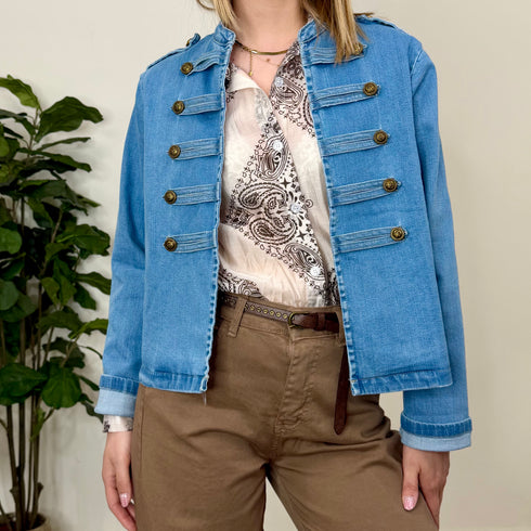 Giacca napoleone in denim