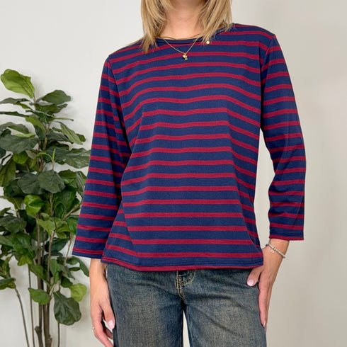 T-shirt a maniche lunghe a righe
