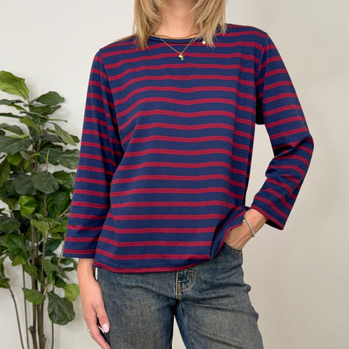 T-shirt a maniche lunghe a righe