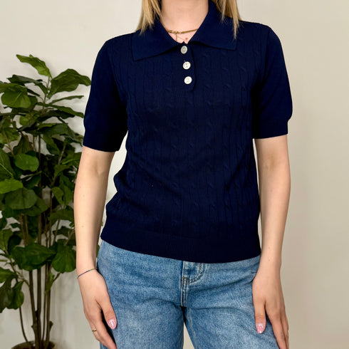 T-shirt polo in filo