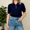 T-shirt polo in filo