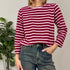T-shirt a maniche lunghe a righe