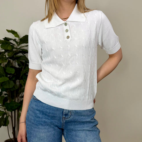 T-shirt polo in filo