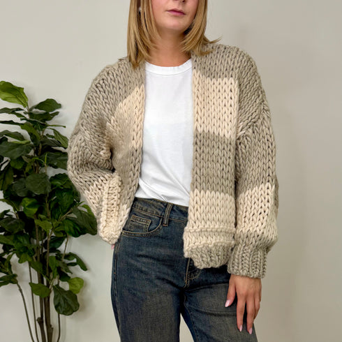 CARDIGAN OVERSIZE A RIGHE