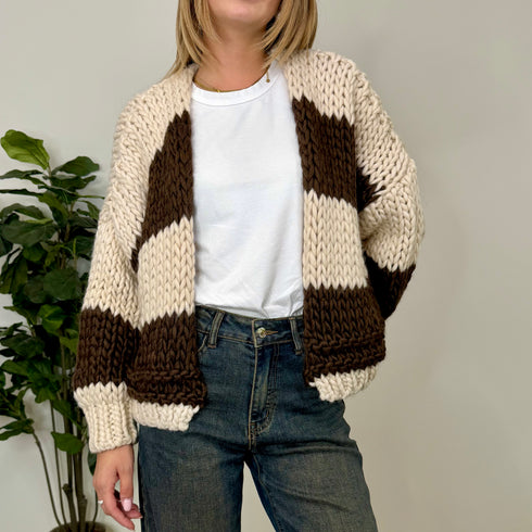 CARDIGAN OVERSIZE A RIGHE