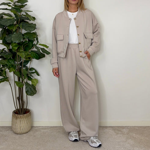 COORDINATO IN NEOPRENE CON BOTTONI