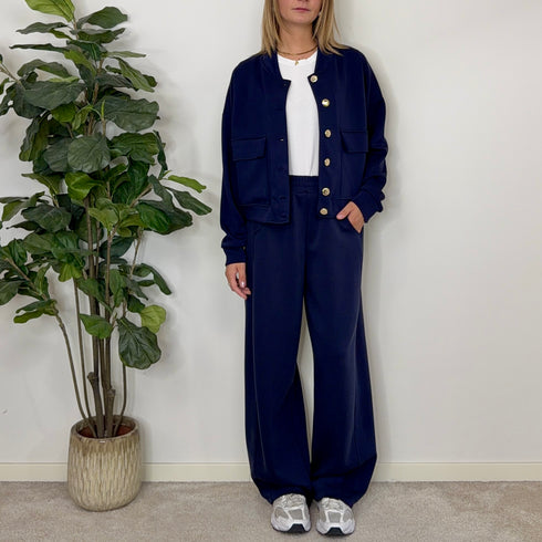 COORDINATO IN NEOPRENE CON BOTTONI