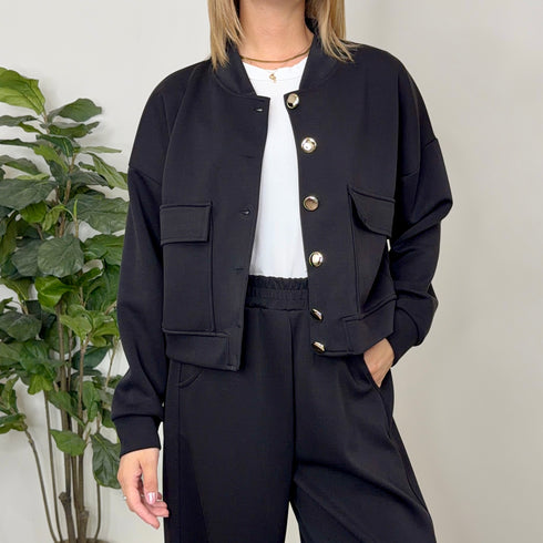 COORDINATO IN NEOPRENE CON BOTTONI