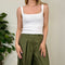Top con scollo quadrato