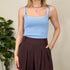 Top con scollo quadrato