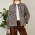 BOMBER IN DENIM CON EFFETTO DAMASCATO