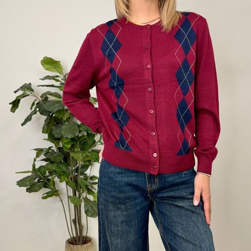 CARDIGAN CON ROMBI