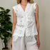 Camicia smanicata con ricami