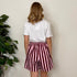 Shorts mom fit a righe