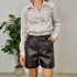 SHORTS EFFETTO PELLE