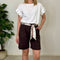 Shorts in cotone mom fit