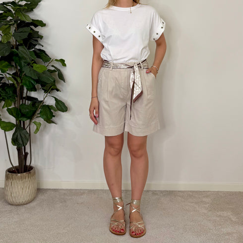 Shorts in cotone mom fit