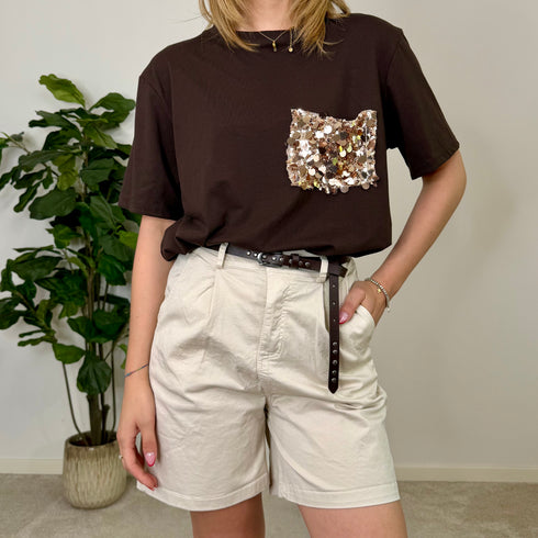 T-shirt con paillets