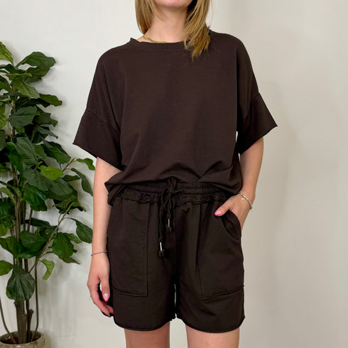 Coordinato in cotone garzato